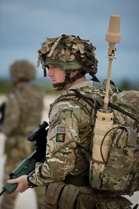 British Soldier equipped with SlingShot for BLOS COTM